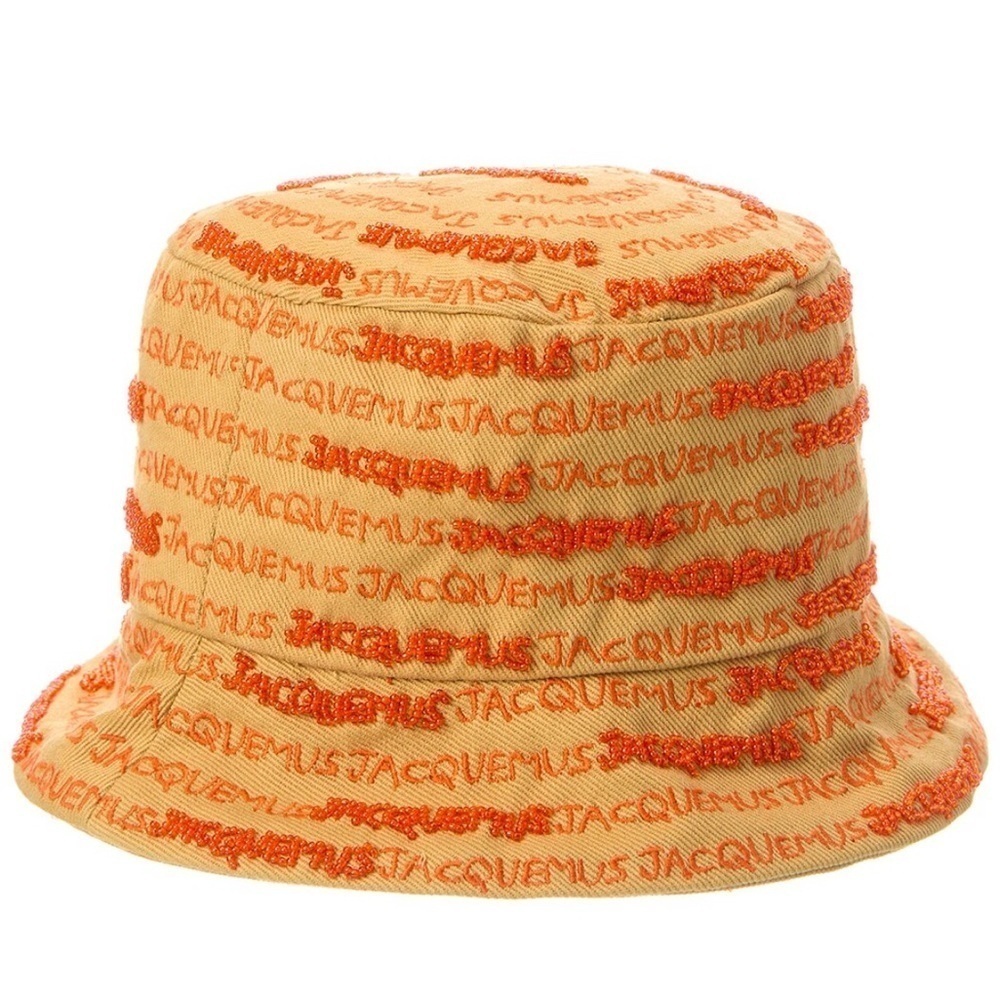 NEW Jacquemus Beaded and Embroidered Logo Bucket Hat
